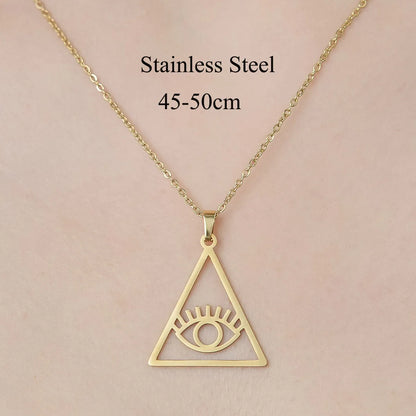 Wholesale Jewelry IG Style Simple Style Cross Sector Moon 201 Stainless Steel 18K Gold Plated Polishing Hollow Out Pendant Necklace