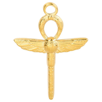 Wholesale Jewelry IG Style Simple Style Dragonfly 304 Stainless Steel 18K Gold Plated Plating Pendant Necklace Necklace Pendant