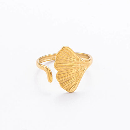 Wholesale Jewelry IG Style Simple Style Geometric 304 Stainless Steel Gold Plated Open Rings