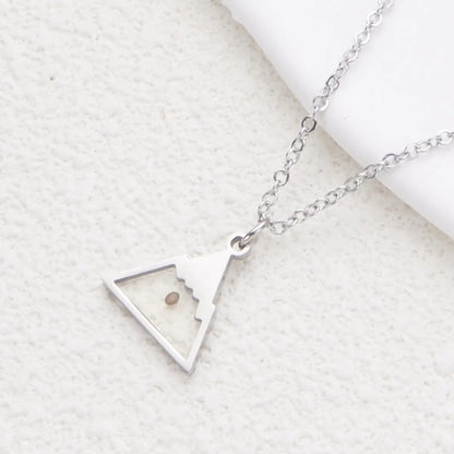 Wholesale Jewelry IG Style Simple Style Letter Mountain Heart Shape Titanium Steel Plating Pendant Necklace