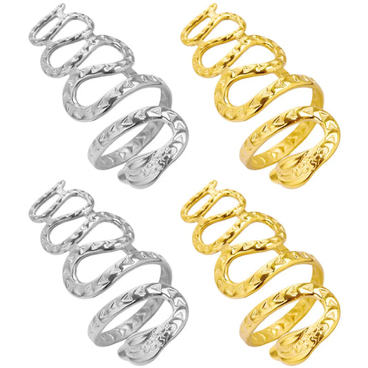 Wholesale Jewelry IG Style Simple Style Snake 304 Stainless Steel 18K Gold Plated Polishing Rings