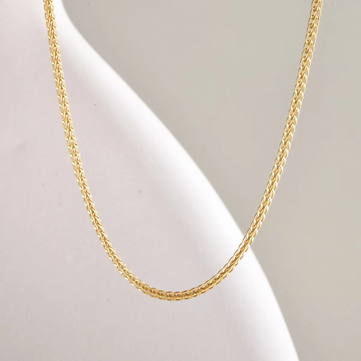 Wholesale Jewelry IG Style Simple Style Solid Color 201 Stainless Steel 18K Gold Plated Handmade Necklace