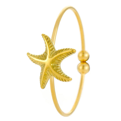 Wholesale Jewelry IG Style Simple Style Starfish Dolphin Shell 304 Stainless Steel 18K Gold Plated Toe Rings