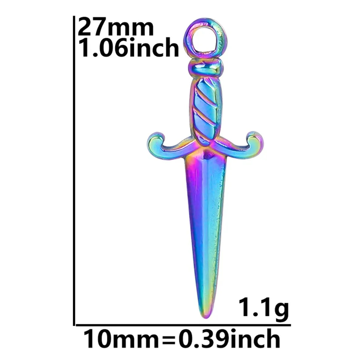 Wholesale Jewelry IG Style Simple Style Sword 304 Stainless Steel 18K Gold Plated Pendant Necklace Necklace Pendant