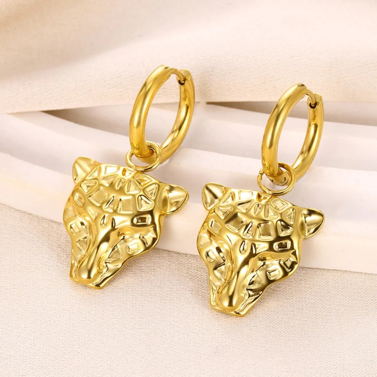 Wholesale Jewelry IG Style Solid Color Jaguar 304 Stainless Steel Rings Earrings