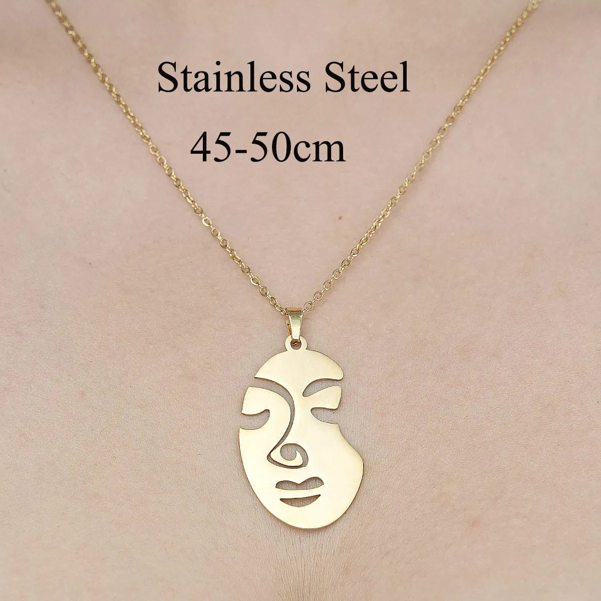 Wholesale Jewelry IG Style Star Moon 201 Stainless Steel 18K Gold Plated Polishing Plating Pendant Necklace