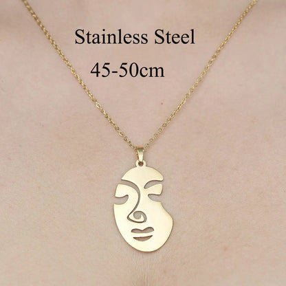 Wholesale Jewelry IG Style Star Moon 201 Stainless Steel 18K Gold Plated Polishing Plating Pendant Necklace