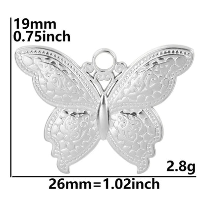 Wholesale Jewelry IG Style Sweet Butterfly 304 Stainless Steel 18K Gold Plated Pendant Necklace Necklace Pendant