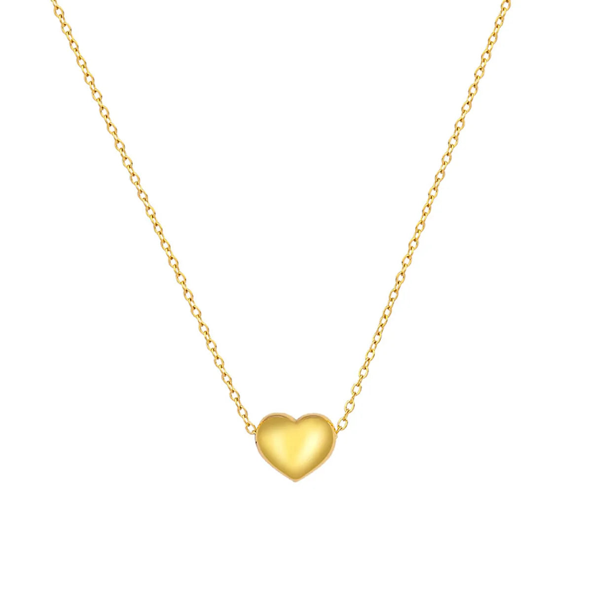 Wholesale Jewelry IG Style Sweet Heart Shape Titanium Steel Necklace