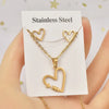 Wholesale Jewelry Sweet Simple Style IG Style Heart Shape Titanium Steel Hollow Out Jewelry Set