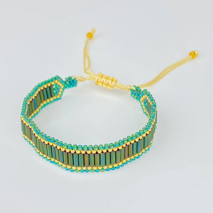 Wholesale Jewelry IG Style Tropical Simple Style Geometric Glass Seed Bead Rope Beaded Bracelets