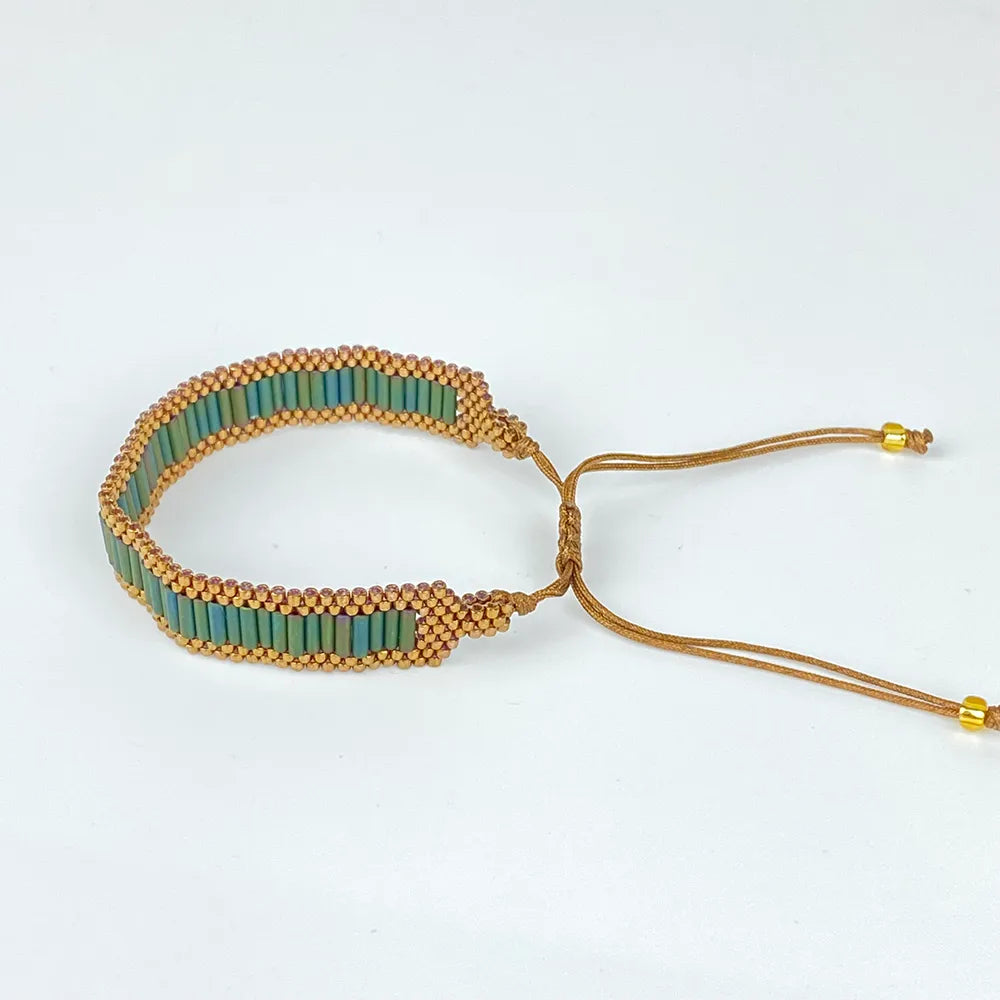 Wholesale Jewelry IG Style Tropical Simple Style Geometric Glass Seed Bead Rope Beaded Bracelets