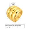 Wholesale Jewelry IG Style Twist 304 Stainless Steel 18K Gold Plated Layered Rings