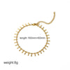 Wholesale Jewelry IG Style Vintage Style Geometric Solid Color 304 Stainless Steel 18K Gold Plated Plating Bracelets Necklace