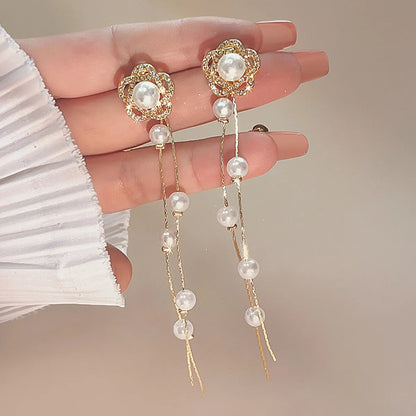 Wholesale Jewelry Lady Bow Knot Alloy Tassel Plating Drop Earrings