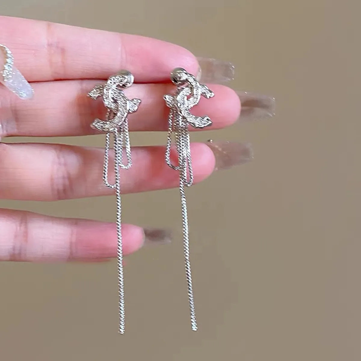 Wholesale Jewelry Lady Bow Knot Alloy Tassel Plating Drop Earrings