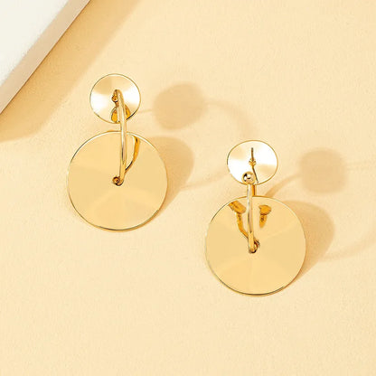 Wholesale Jewelry Lady Commute Geometric Alloy 14k Gold Plated Plating Drop Earrings