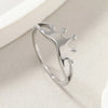 Wholesale Jewelry Lady Crown 201 Stainless Steel Plating Open Rings