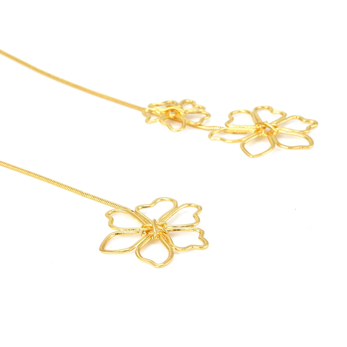 Wholesale Jewelry Lady Flower Copper Zinc Alloy Long Necklace