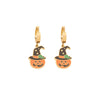 Wholesale Jewelry Lady Funny Pumpkin Skull 304 Stainless Steel 18K Gold Plated Plating Jewelry Set