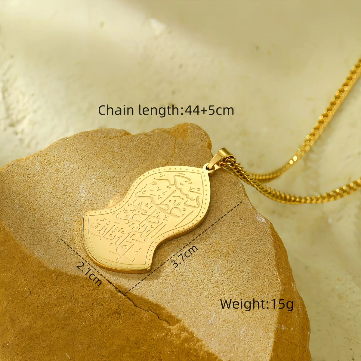 Wholesale Jewelry Lady Geometric Moon Heart Shape Titanium Steel Plating Pendant Necklace