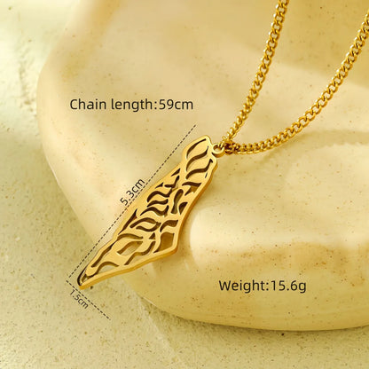 Wholesale Jewelry Lady Geometric Moon Heart Shape Titanium Steel Plating Pendant Necklace