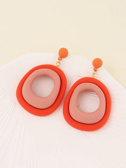 Wholesale Jewelry Lady Geometric Resin Drop Earrings