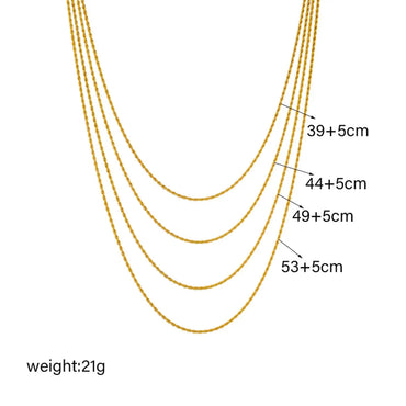 Wholesale Jewelry Lady Geometric Titanium Steel Plating Necklace