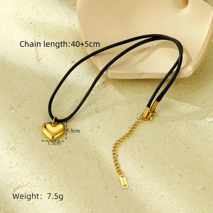 Wholesale Jewelry Lady Heart Shape 304 Stainless Steel Plating Pendant Necklace