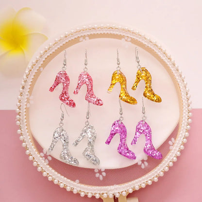 Wholesale Jewelry Lady High Heel Plastic Drop Earrings