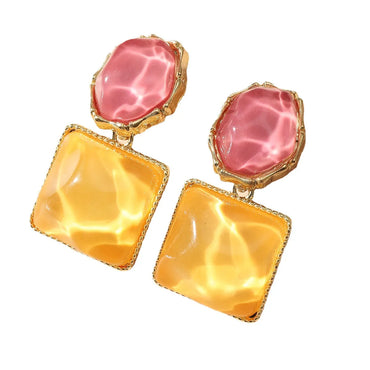 Wholesale Jewelry Lady Square Resin Drop Earrings