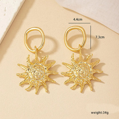 Wholesale Jewelry Lady Streetwear Geometric Alloy Plating Drop Earrings