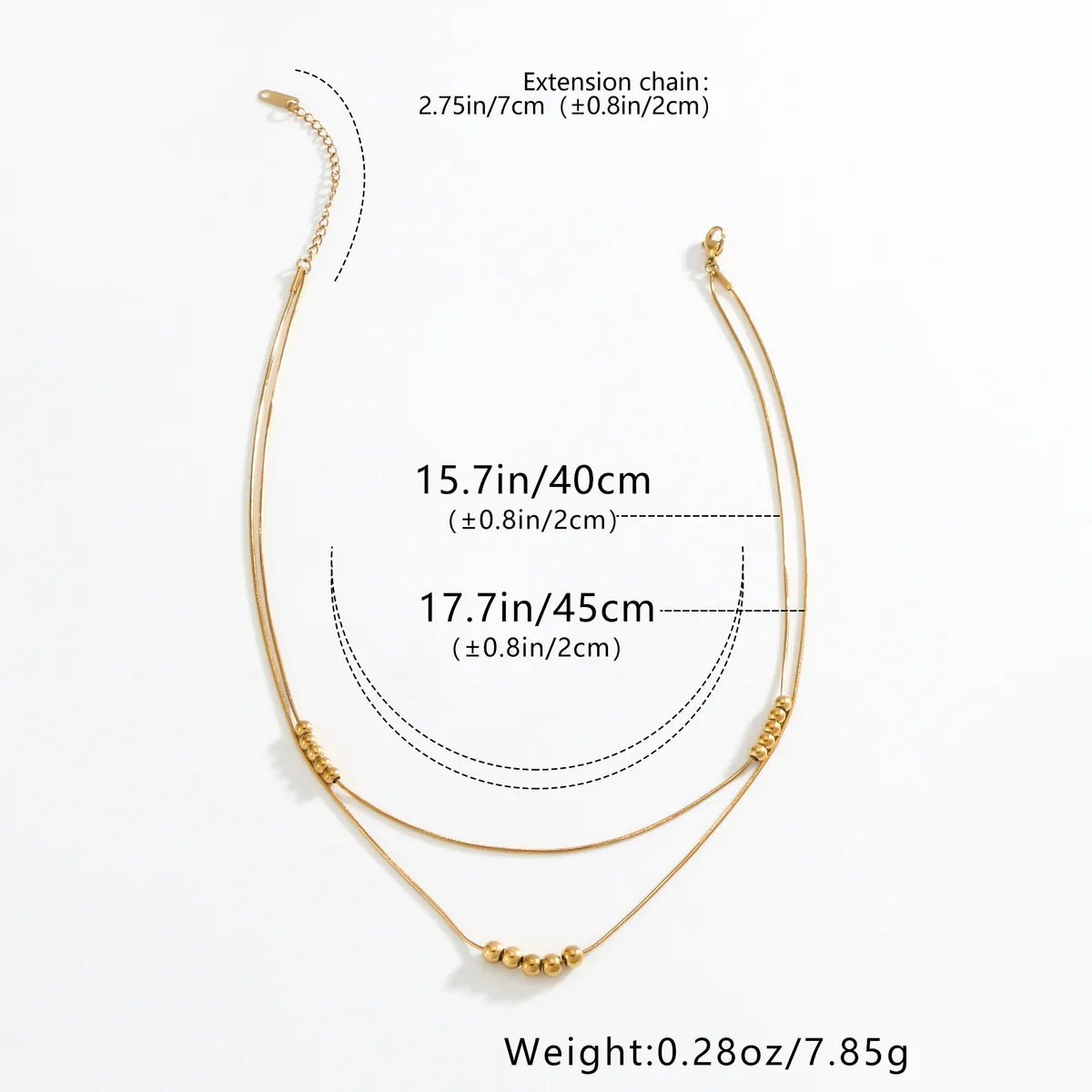 Wholesale Jewelry Luxurious Simple Style Round 304 Stainless Steel White Gold Plated Gold Plated Layered Plating Pendant Necklace