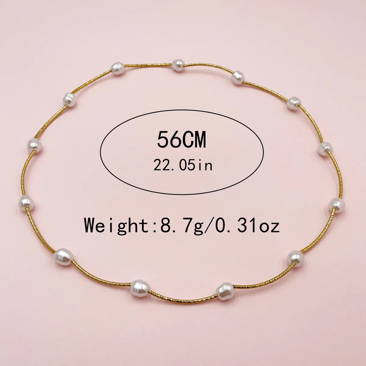 Wholesale Jewelry Luxurious Sweet Geometric Pearl 304 Stainless Steel 14K Gold Plated Plating Necklace