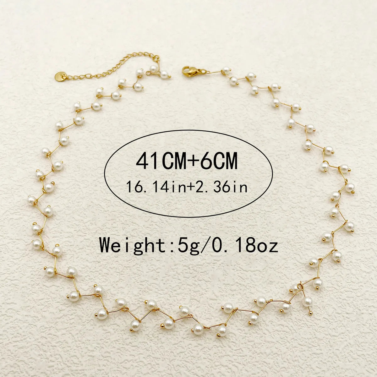 Wholesale Jewelry Luxurious Sweet Geometric Pearl 304 Stainless Steel 14K Gold Plated Plating Necklace