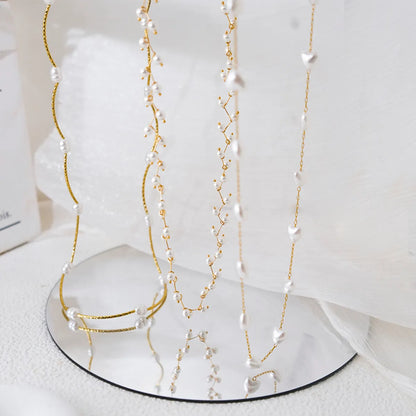 Wholesale Jewelry Luxurious Sweet Geometric Pearl 304 Stainless Steel 14K Gold Plated Plating Necklace