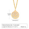 Wholesale Jewelry Marine Style Coral 201 Stainless Steel 18K Gold Plated Pendant Necklace