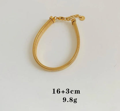 Wholesale Jewelry Modern Style Artistic Solid Color 304 Stainless Steel 16K Gold Plated White Gold Plated Gold Plated Plating Bracelets Necklace