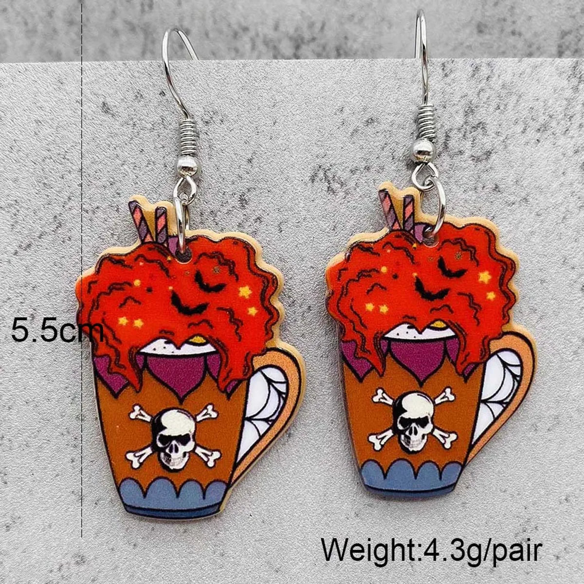 Wholesale Jewelry Modern Style Cartoon Character Fruit Heart Shape Arylic Drop Earrings