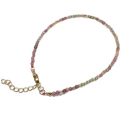 Wholesale Jewelry Modern Style Color Block Crystal Tourmaline Anklet