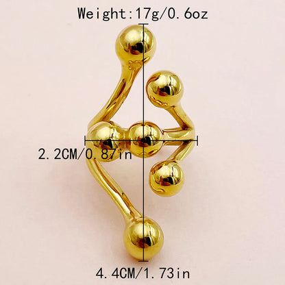 Wholesale Jewelry Modern Style Commute Irregular 304 Stainless Steel 14K Gold Plated Plating Rings