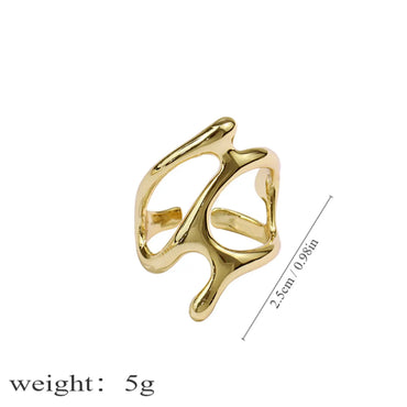 Modern Style Cool Style Solid Color Alloy Wholesale Open Rings