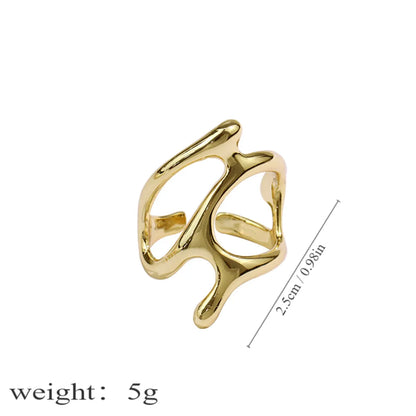 Modern Style Cool Style Solid Color Alloy Wholesale Open Rings