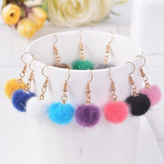 Wholesale Jewelry Modern Style Round Alloy Plating Drop Earrings