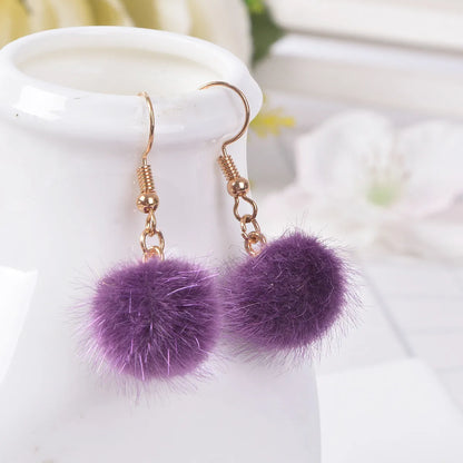 Wholesale Jewelry Modern Style Round Alloy Plating Drop Earrings