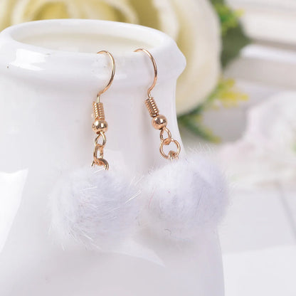 Wholesale Jewelry Modern Style Round Alloy Plating Drop Earrings