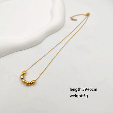 Wholesale Jewelry Modern Style Simple Style Classic Style Geometric 304 Stainless Steel Titanium Steel Gold Plated Pendant Necklace