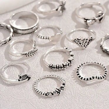 Wholesale Jewelry Modern Style Simple Style Classic Style Pentagram Heart Shape Flower Alloy Plating Rings