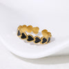 Wholesale Jewelry Modern Style Simple Style Heart Shape 304 Stainless Steel 18K Gold Plated Plating Open Rings