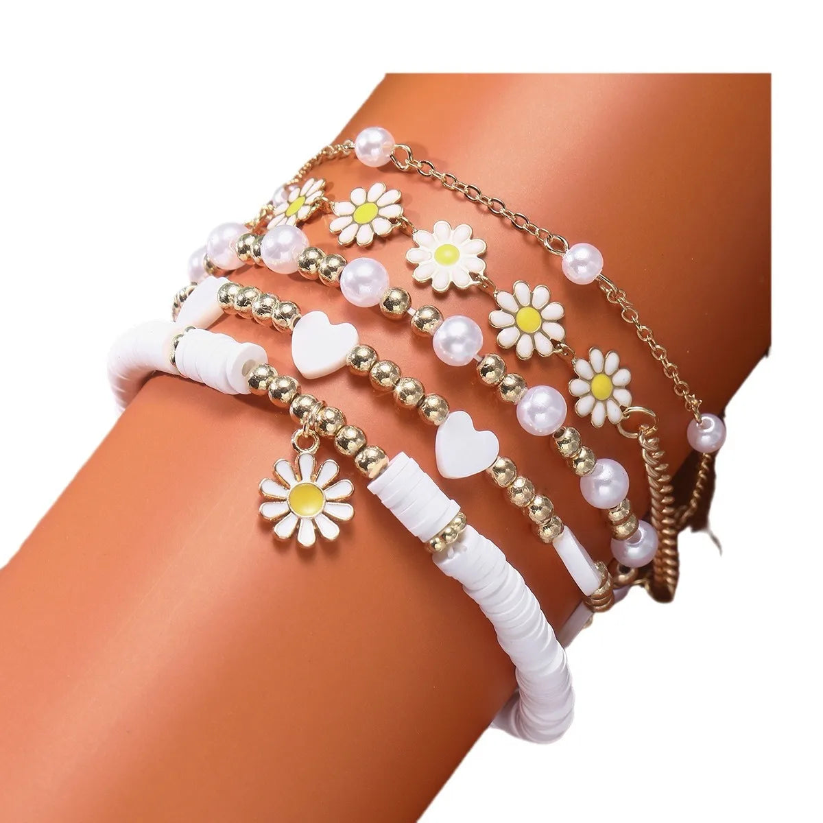 Pastoral Flower Alloy Wholesale Bracelets